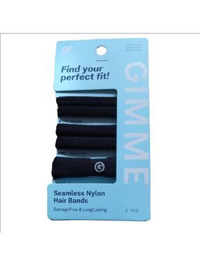 Gimme Black Seamless Nylon Hair Bands